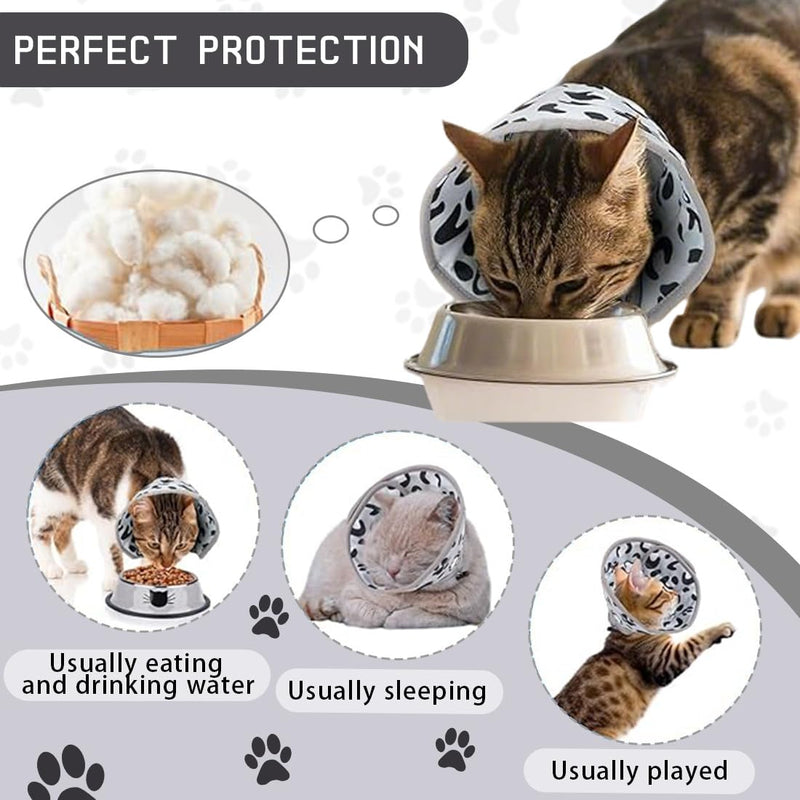 1 x Cat Collar Cat Soft Cat Recovery Collar Foldable Protective Collar Kitten Prevents Licking After Surgery and Injuries for Cats