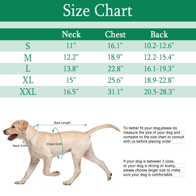 Dog Recovery Suit, After Surgery Wear for Pets Male Female, Professional Dog Onesie for Surgery for Abdominal Wounds Recovery Shirt, Substitute E-Collar & Cone Medium Green