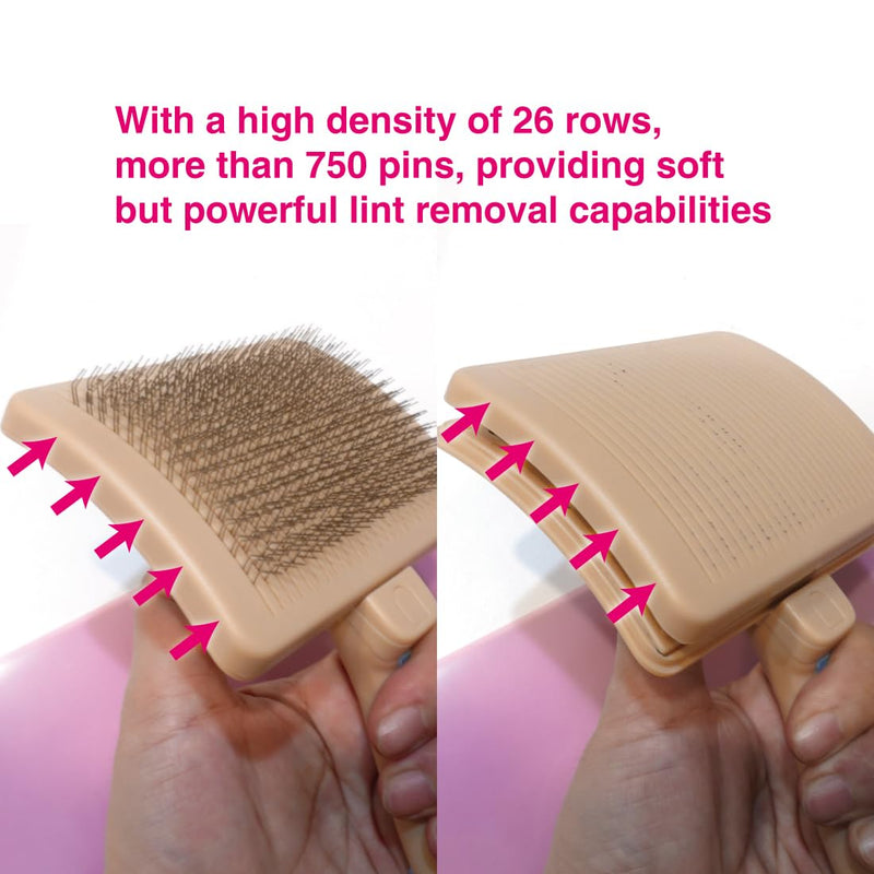 Pet Slicker Brush for Large Dogs, Plastic Handle, Gently Remove Tangled and Mats Hair, Pet Grooming Brush Tool, Sheepskin Wool Carders (8" Quick Cleaning) 8" Quick Cleaning - PawsPlanet Australia