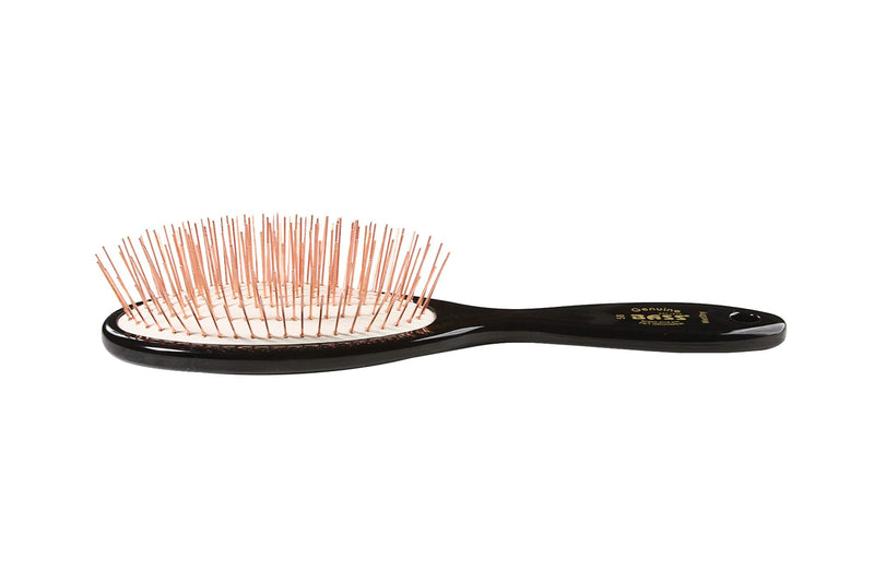 Bass Brushes Large/X-Long All Wire Brass Pin Cushion Pet Brush with Acrylic Handle - PawsPlanet Australia