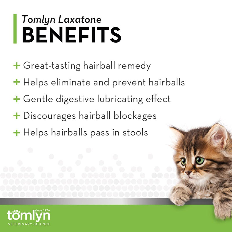 Tomlyn Laxatone Chicken-Flavor Hairball Remedy Chews for Cats and Kittens, 2-Pack