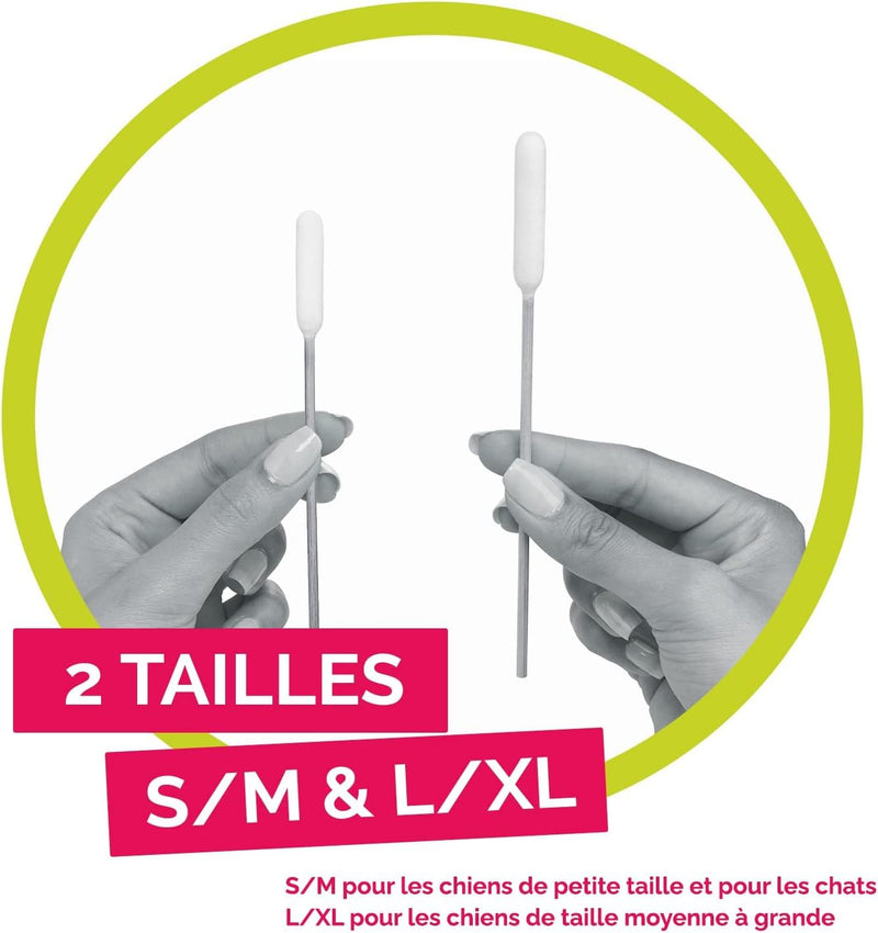 Bamboo Cotton Buds for Small Dogs and Cats (50 S/M Buds) - Safe and Easy Ear Wax Removal - Designed by French Vet 1