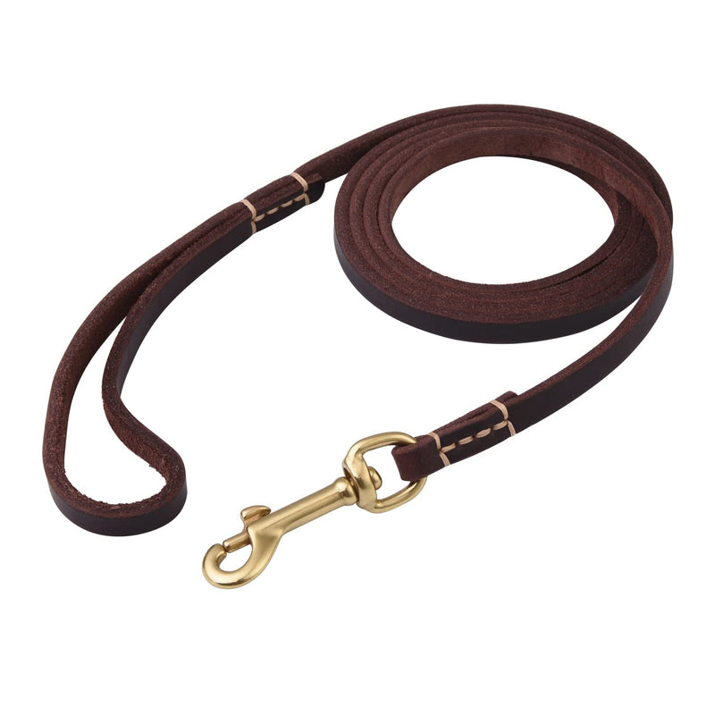 Dog Leash, 4ft 5ft 6ft Geniune Leather Dog Leash for Small Dogs, Dog Training Walking Running Brown - PawsPlanet Australia