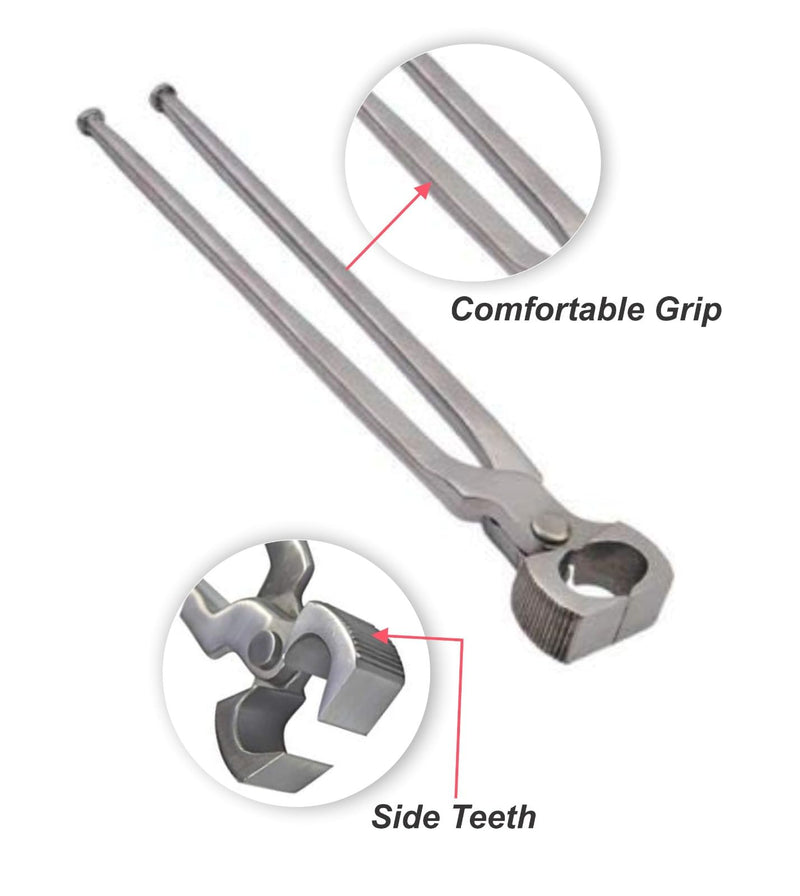 14” Horse Shoe Puller and Spreader–Hand Crafted Farrier Tool–Heavy-Duty Stainless Steel Hoof Puller for Horses–Dual Function Farrier Equipment for Shoeing and Hoof Care–Professional Equine Tool