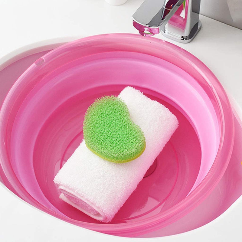 Foldable Hedgehog Bathtub, with 2 Pcs Set Bathing Brush, Plastic Small Animal Swimming Pool, Bath Sand Room Sauna, for Hedgehog Hamster, Guinea Pig,Bearded Dragon (Pink) Pink - PawsPlanet Australia