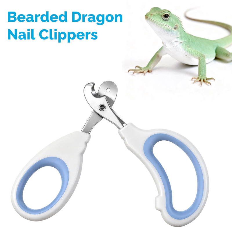 Small Animal Nail Clippers, Stainless Steel Bearded Dragon Nail Clippers, Cat Nail-Clipper, Professional Reptile Grooming Tool with Precise Angled Edge, Claw Trimmer for Birds, Cat, Dog Small Animals