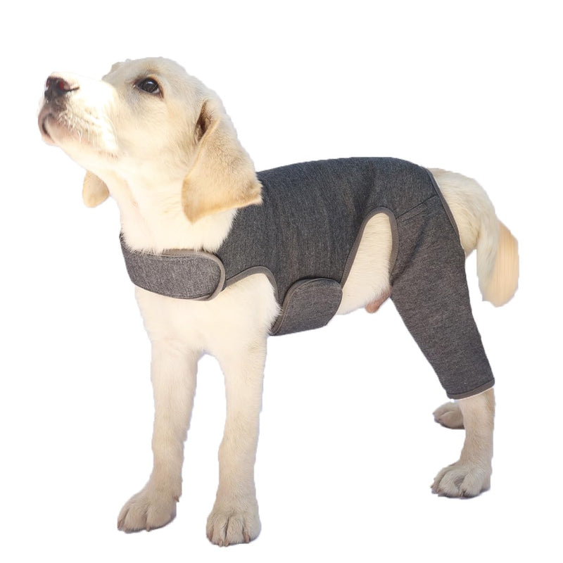 Dog Bodysuit After Surgery, Wound Protection Suit for Dogs, Anti-Wound Licking, Knee Brace Dog Rear Leg Recovery Suit, Alternative Protection Bodysuit (Black, S) black