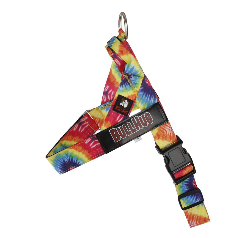 Harness – Made for Larger Chested Dogs Like English Bulldogs, French Bulldogs, Pugs & More. Stops Dogs from Pulling & Choking on Walks (TIE DYE, XL) TIE DYE XL ( Chest 33" - 36" ) - PawsPlanet Australia