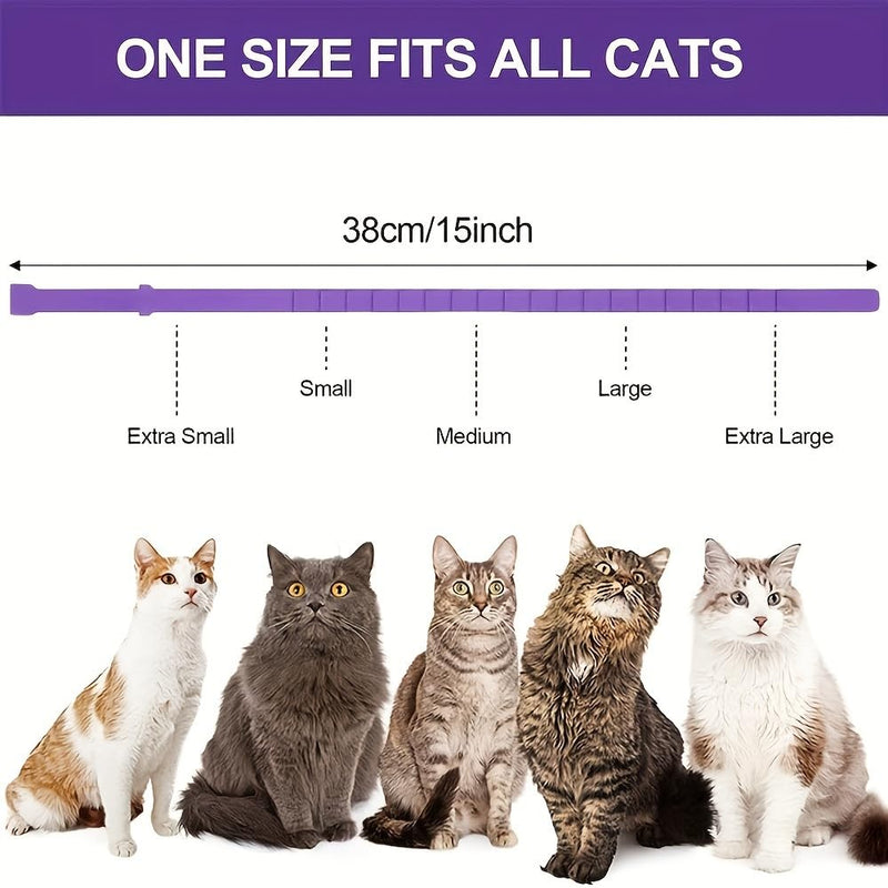 4 Pack Calming Collar for Cats and Kittens Pheromone Collar Efficient Pheromones Calm Relaxing Comfortable Breakaway Collars Adjustable for Small, Medium Large Cat