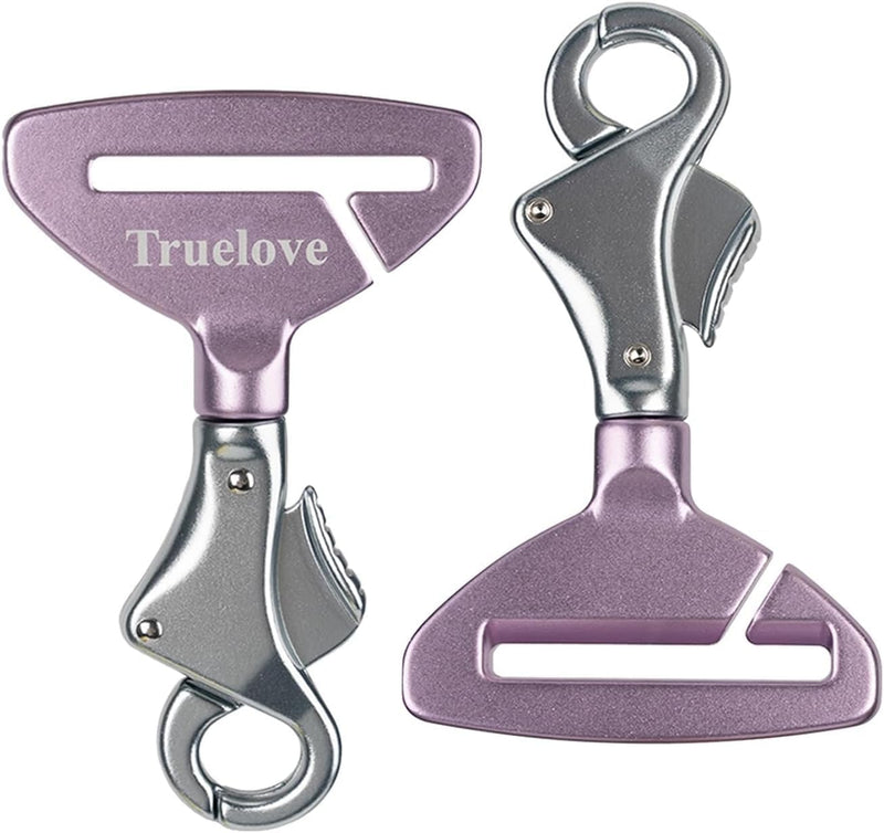 Truelove Vehicle Seat Belt Safety Buckle Lock, Dog Seat Belt Clip Universal Dog Car Restraint - Portable Vehicle Seatbelt Harness for Pet Car Travel(Purple) - PawsPlanet Australia