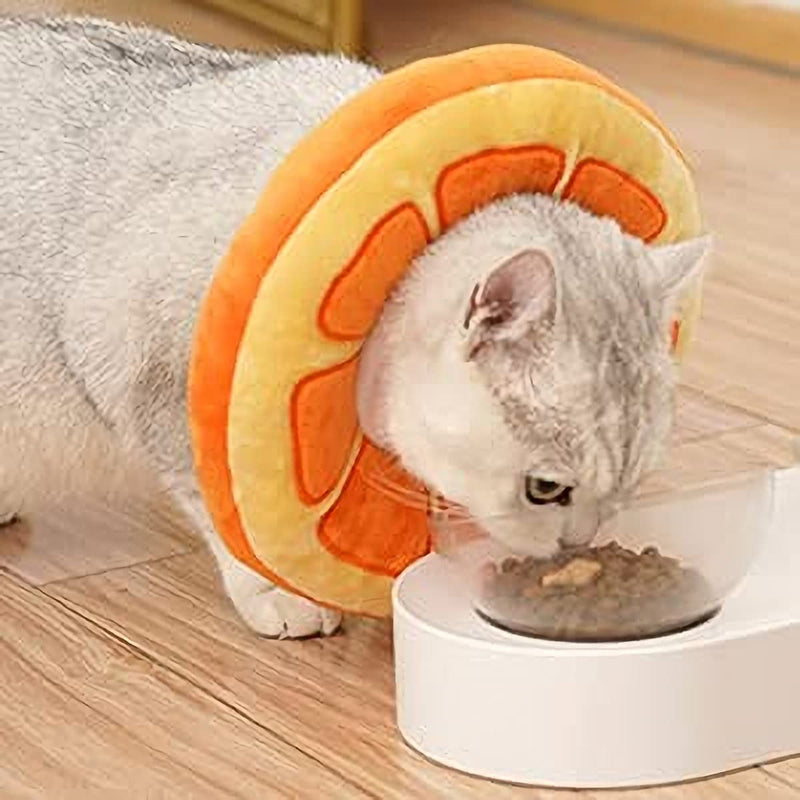 Postoperative Protective Collar for Cats Soft Adjustable Safe and Comfortable Cute Elizabethan Kitten Collar s orange