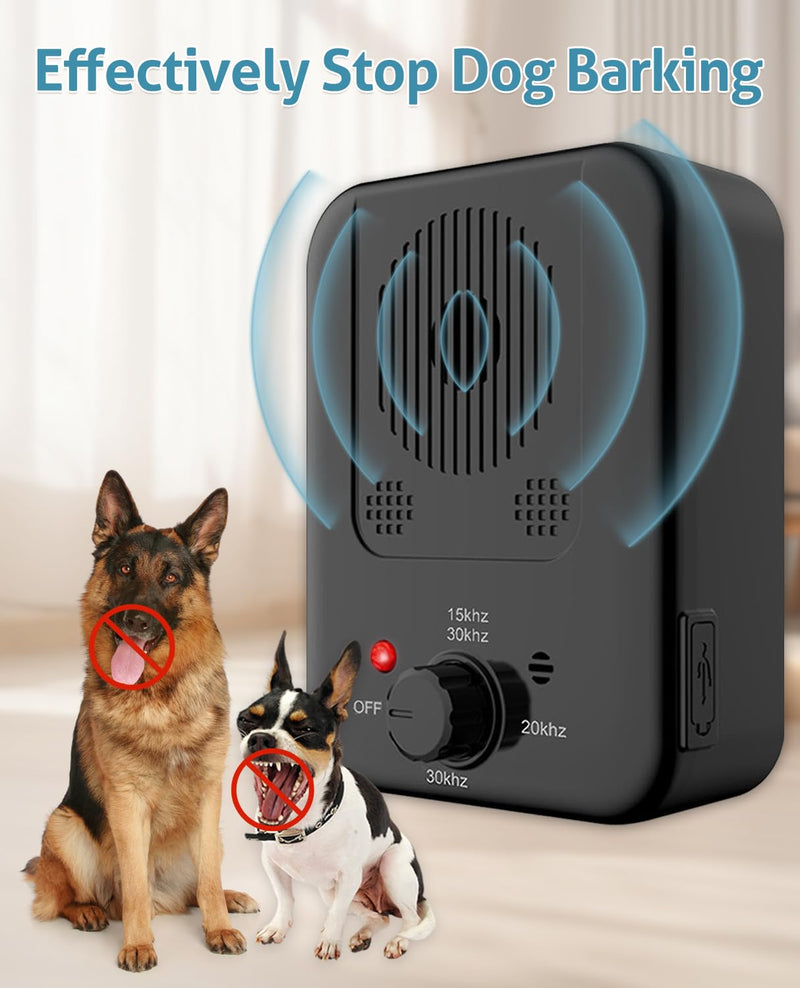 Anti Barking Device for Dogs, Rechargeable Dog Bark Stopper, Bark Box Indoor Outdoor for Dogs, Chemicalfree Dog Bark Deterrent Devices, Stop Neighbors Dog from Barking for All Breeds of Dogs(Black) Black - PawsPlanet Australia
