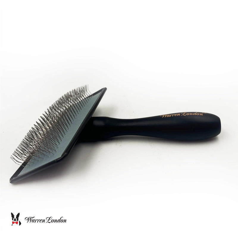 Warren London Gentle Touch Slicker Brush for Puppies & Small Dogs – 4" x 2" Soft Pin Grooming Brush – Tangle Remover for Sensitive Skin – Compact, Lightweight & Easy to Use Gentle Touch Puppy Brush Small - PawsPlanet Australia