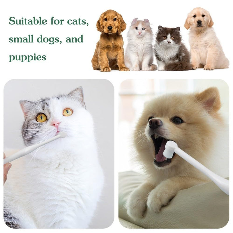 MiOYOOW Small Dog Toothbrush, 2/3PCS Pet Toothbrush with Ultra Soft Bristles for Sensitive Pet Teeth & Gums Puppy Kitten Cats Small Breed Dogs 3pcs