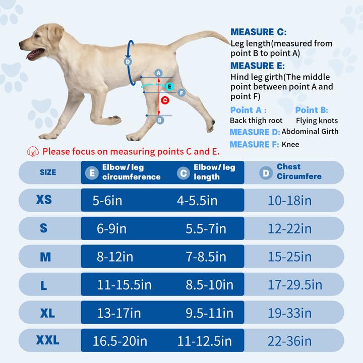 Dog Knee Brace for Torn Acl Hind Leg - Relieves Ligament Injury and Joint Pain, Adjustable Leg Support Bracket for Warmth and Support, Universal Dog Knee Brace for Four Legs, S