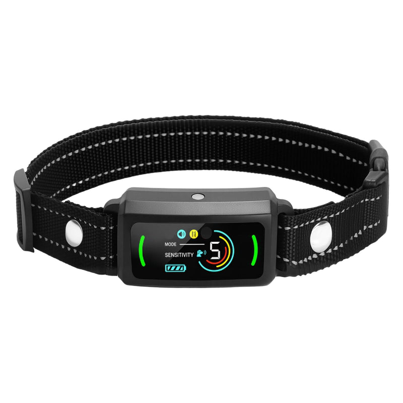 VEVOR Dog Bark Collar, Smart Bark Collar for Large Medium Small Dogs, IP67 Waterproof Rechargeable Anti-Bark Collars for Dogs, Dog Anti-Barking Device, 6 Adjustable Sensitivity Beep Vibration (Black) - PawsPlanet Australia