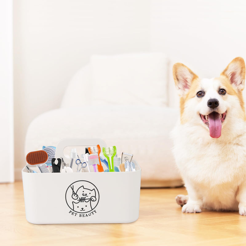 Dog Grooming Supplies Organiser,Pet Grooming Bag Horse Grooming Box with Removable Dividers for Dog Stuff - PawsPlanet Australia