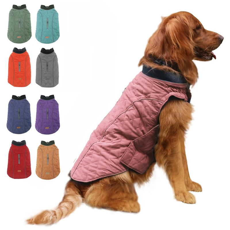 EMUST Dog Winter Coats, Windproof Dog Jackets for Cold Weather with Lofty Collar, Puppy Clothes for Small Dog Clothes for Dogs, 7 Sizes 13 Colors (Small(Pack of 1), Pink) Small(Pack of 1)