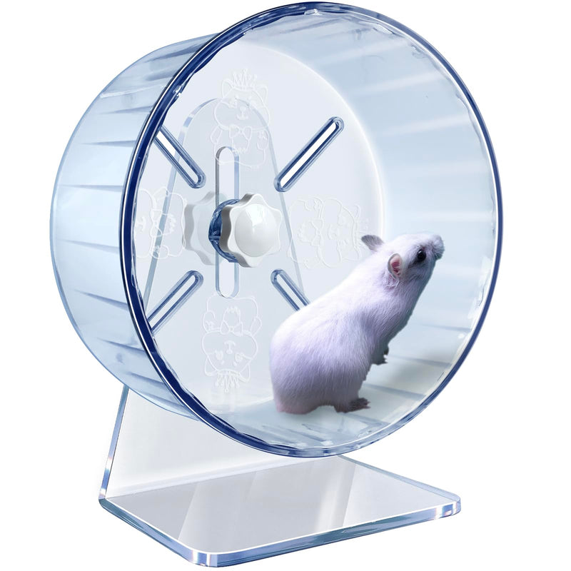 Silent Hamster Wheel, Super-Silent Hamster Exercise Wheels Accessories, Quiet Running Wheels, Adjustable Stand for Hamsters Mice Or Other Small Animals (Ф 7 inch,Transparent) Ф 7 inch Transparent - PawsPlanet Australia