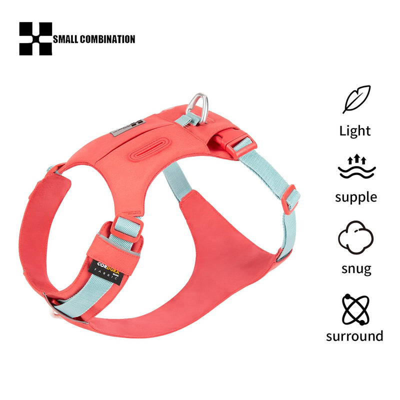 Lightweight Dog Harness, Large to Very Large Breeds, Adjustable Fit.Pet Harness with Pocket, Dog Training Harness for Outdoor Walking Running, Hiking (Watermelon Red, XL) Watermelon Red - PawsPlanet Australia