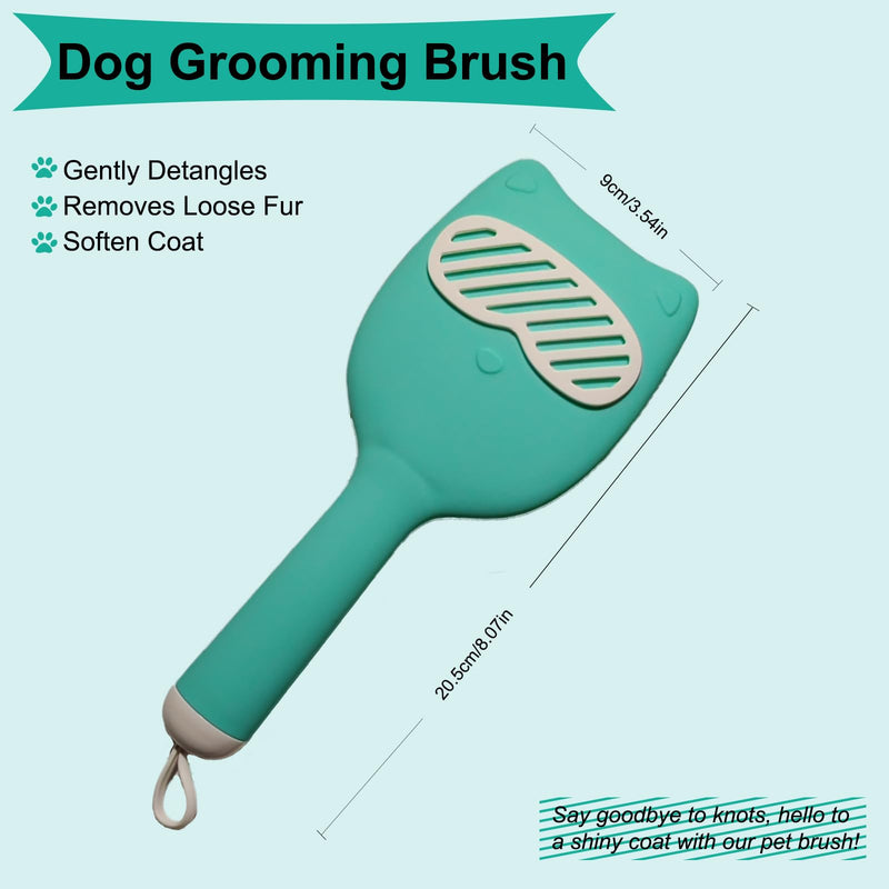 Soft Bristle Cat-Ear Puppy Brush Small Dogs Gentle Comb Grooming Tool Yorkie Shih Tzu Maltipoo Maltese (Sky Blue) Sky Blue