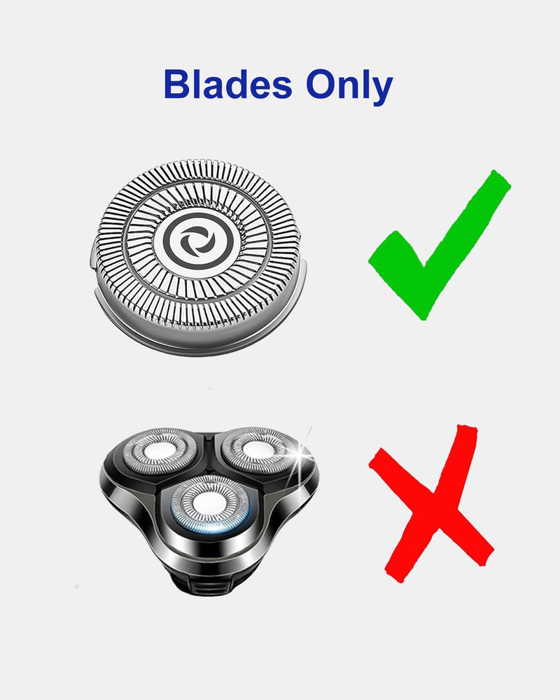 Handsome Face Replacement Blades for Handsomeface Replacement Head Electric Razor for Men Rotary Shaver, 3 Pack Replacement Heads, 2 Cleaning Brush 3 Packs - PawsPlanet Australia
