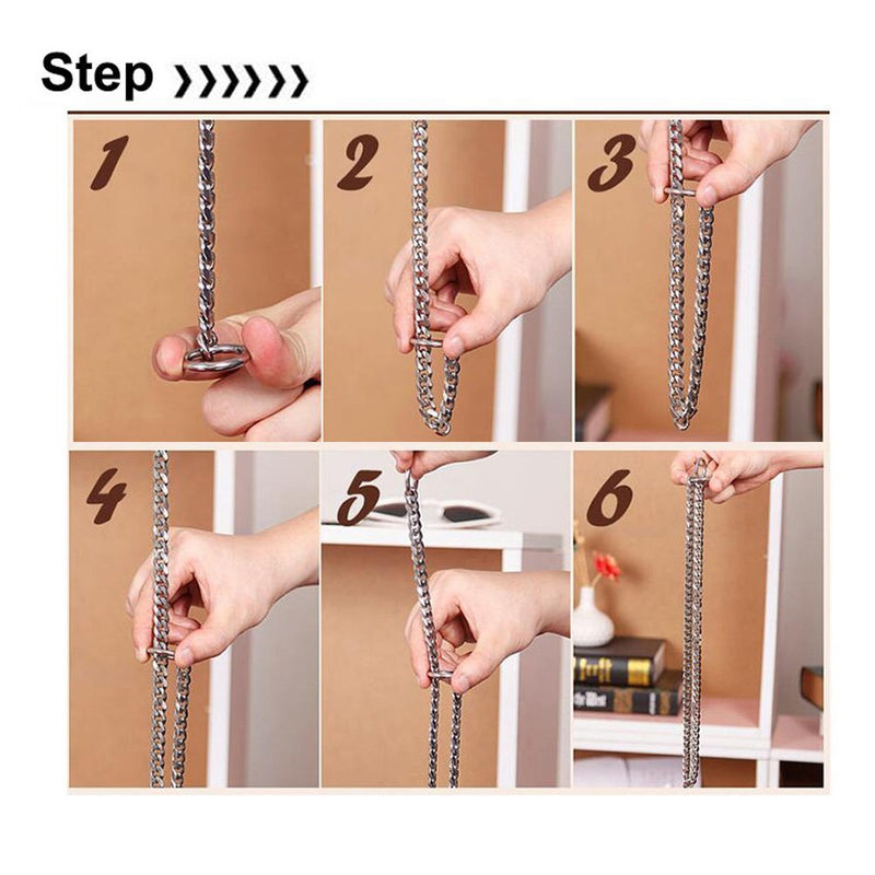 SGODA Black Dog Chain Collar Choke Pet Training Snake Collar with Heavy Links, 22 in, 4 mm Length 22" 4mm - PawsPlanet Australia