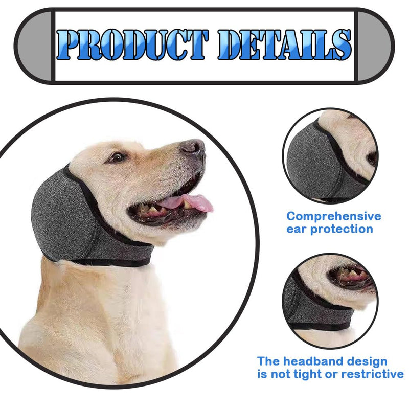 Dog Ear Warmer & Protector for Winter, Thermal Snood with Adjustable Fit for Cold Weather, Anxiety Relief & Noise Reduction, Thermal Protection for Cold Weather,Water-Resistant（Gray, L,1 Pc） Gray，L,1 Pc