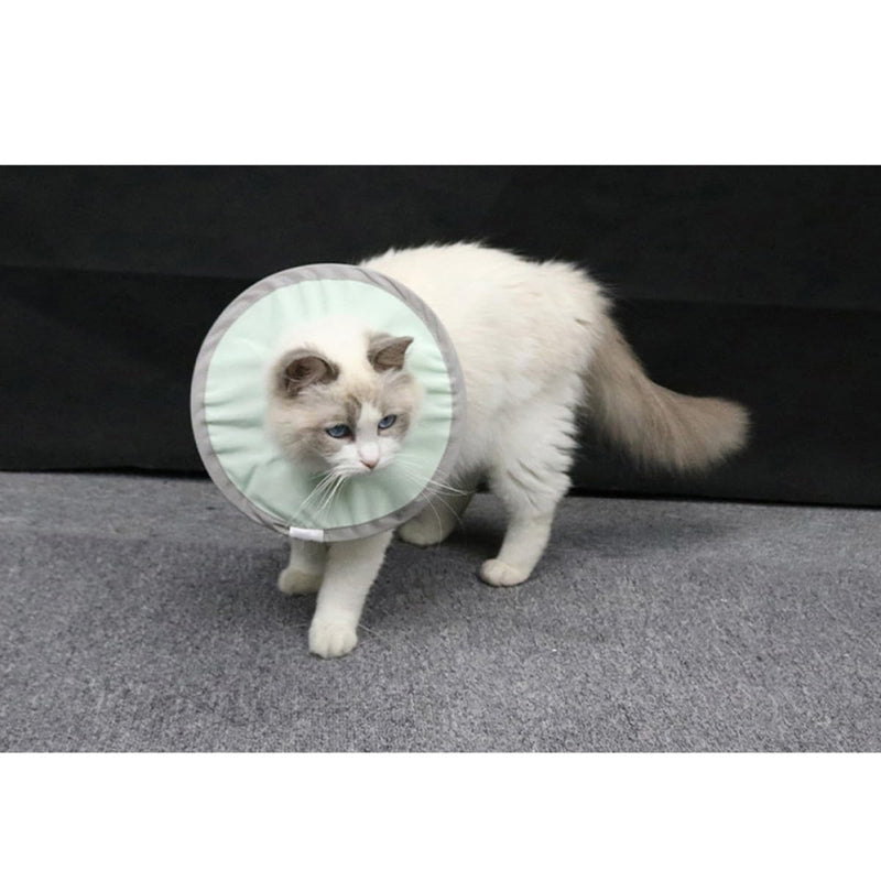 PRETYZOOM Lightweight Nylon Cat Recovery Collar for Post-Surgery, Washable, Soft Round Elizabethan Neck Collar for Pets, Cats