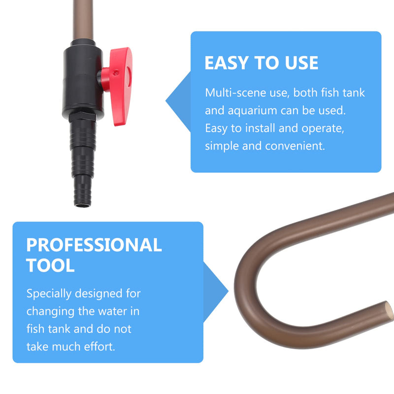 NUOBESTY Aquarium Water Changer Aquarium Gravel Cleaner Fish Tank Change Water Pipe Water Changer Siphon Aquarium Accessories - PawsPlanet Australia