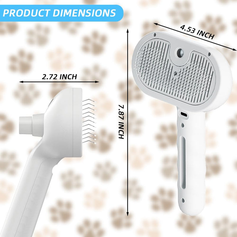 Pet Hair Brush，For shedding dog and cat hair, One Touch Gentle Removal of Loose Undercoat, Brush for All Hair, Types Massage Grooming Tool - PawsPlanet Australia