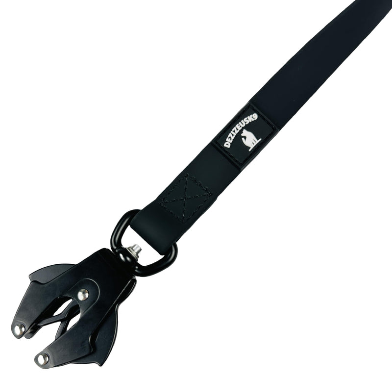 Heavy Duty Waterproof Dog Leash - Large Scissor Frog Quick Release Clasp, PVC Rubber Coated Nylon Training Lead for Large and X-Large Dogs, Odor Free, Durable, Easy to Clean, Nonslip Grip, Secure Hold 3FTSM BLACK PVC - PawsPlanet Australia