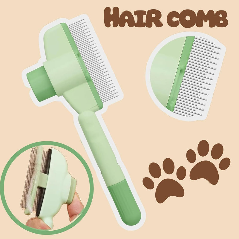 2 Pack Flea Comb for Cats and Dogs, Cat Brush for Shedding, Pet Hair Removal Comb with Long & Short Stainless Steel Teeth for Deshedding - PawsPlanet Australia