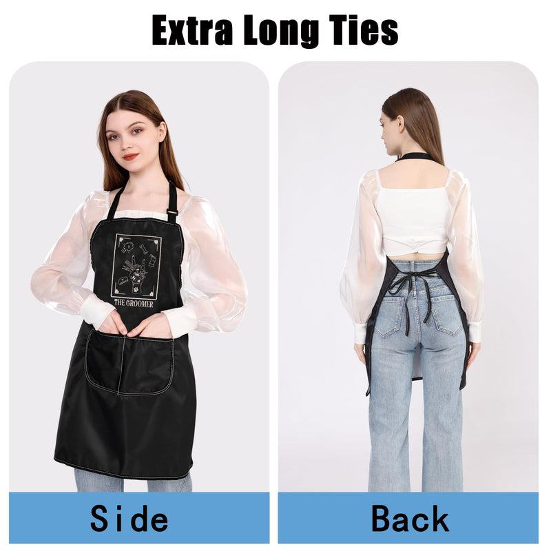 JXGZSO Pet Grooming Apron Dog Groomer Apron The Groomer Sign Apron Dog Stylist Gifts Dog Hairdresser Gift Pet Groomer Gifts - PawsPlanet Australia