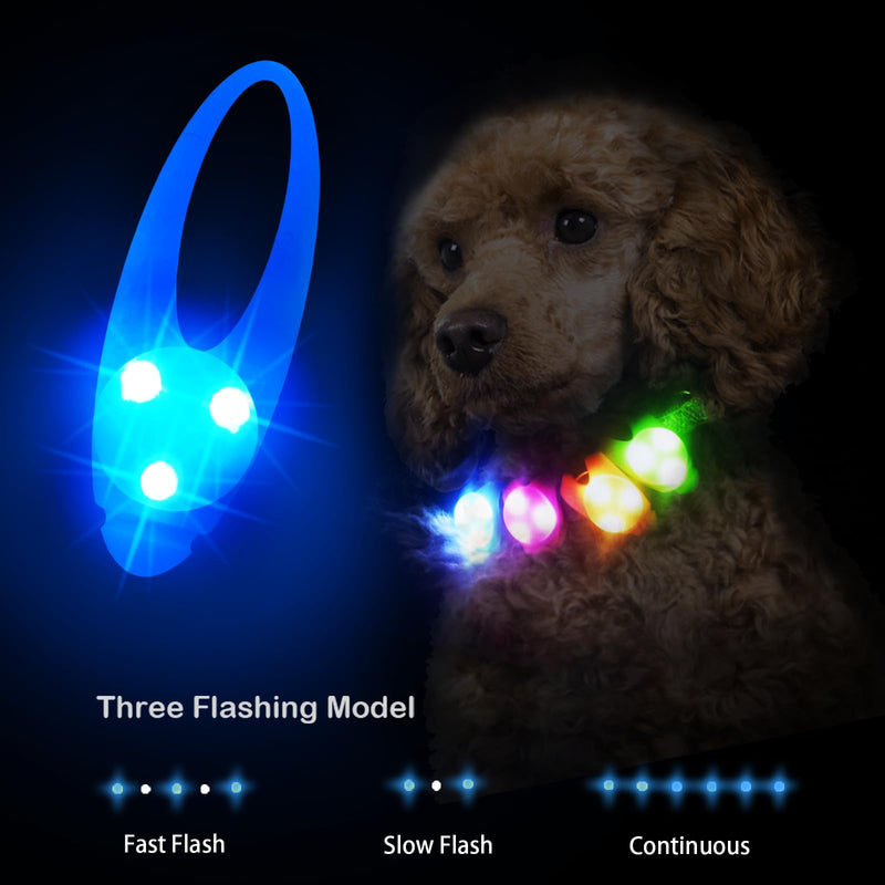 LaRoo LED Dog Collar Light - Waterproof Clip-On 3 Modes, High Visibility for Night Walking/Camping, Pet Safety Light for Small/Medium/Large Dogs (Blue) Blue-A - PawsPlanet Australia