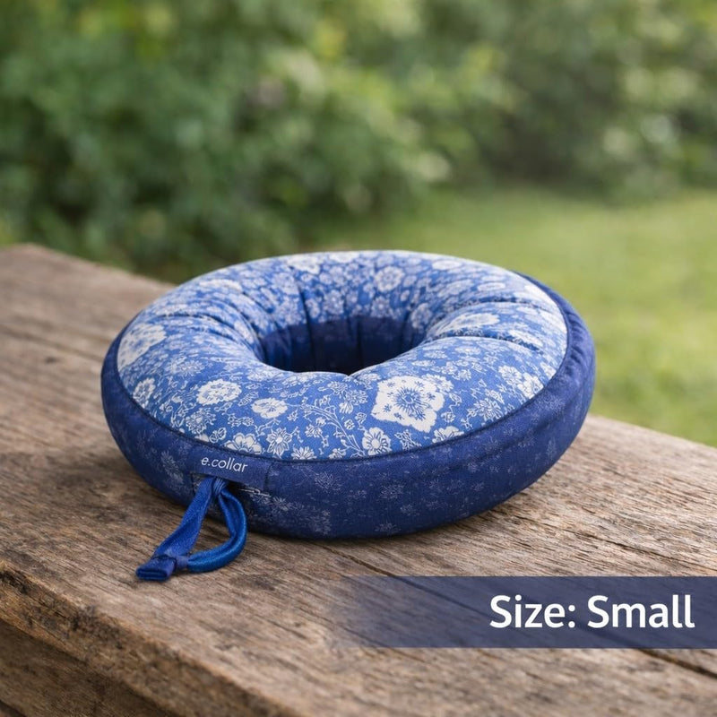 JorVet Soft-Nylon E-Collar for Cats & Dogs | Waterproof Recovery Collar Alternative | Prevents Licking, Chewing & Easy to Eat, Drink, Sleep & Move Comfortably | Blue | Small