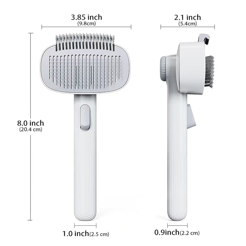 2-In-1 Pet Grooming Kit;Dog Brush For Shedding，Cat Brush For Long Haired Cats- Self-Cleaning Shedding & Detangling Brush,Dual-Direction Design - Professional For Long/Short Haired & Indoor Cats