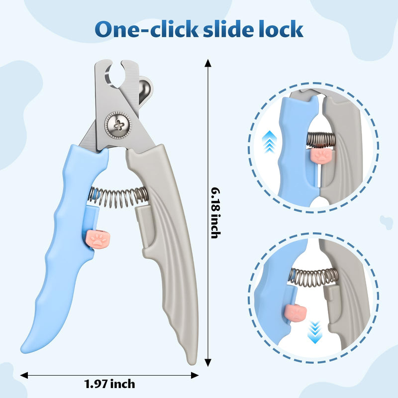 Dog and Cat Nail Clippers,Dog Nail Trimmer with Safety Guard,Prevent Excessive Nail Trimming,Free Nail File Included, Professional Grooming - PawsPlanet Australia