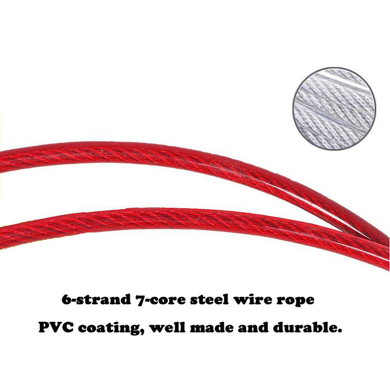 Love Dream Dog Tie Out Cable for Dogs Up to 125 Pounds, Super Heavy and Bite Resistant, 10ft 16ft 32ft Length Available Dog Lead Line for Yard, Camping, Park, Outside 125lbs 16ft Red - PawsPlanet Australia