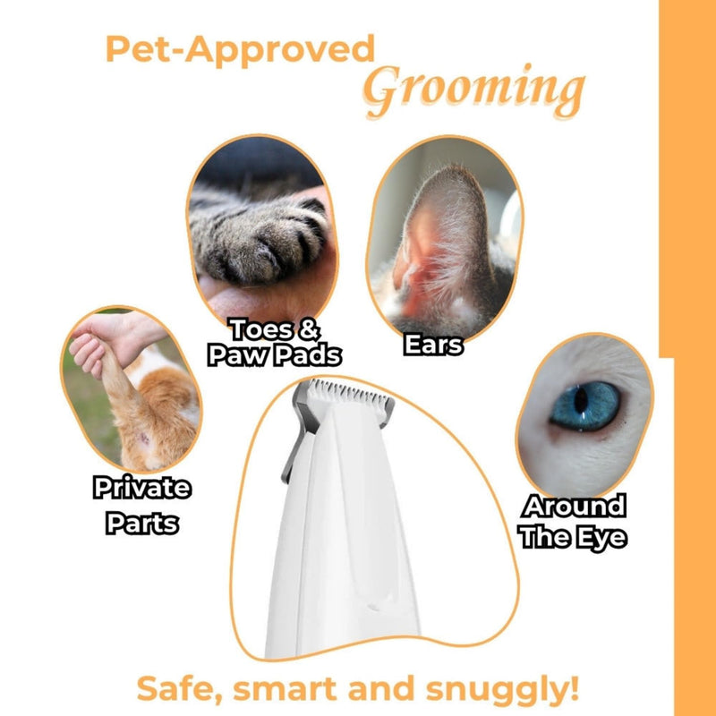 Belvedir Cat Grooming Trimmer, Belvedir Cat Trimmer, Cordless Pet Shaver, Low Noise Waterproof Rechargeable, for for Cats, Small Dogs & Animals Paws, Ears, Rump, Face, Eyes - PawsPlanet Australia