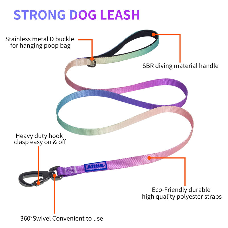 AIITLE Step in Dog Harness Collar Leash Set - Adjustable No Pull Dog Halter Harness - Comfortable Padded Handle - Easy Control for Walking - for Extra-Small Breed Dogs, Pink Gradient XS - PawsPlanet Australia