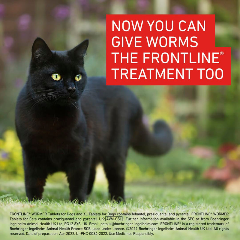 FRONTLINE WORMER - Cat Worming Treatment - 2 Tablets | Treatment for Cats and Kittens Can be used from 6 weeks of age and 1 kg bodyweight - PawsPlanet Australia