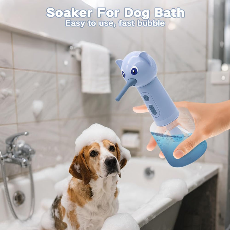Mesen Electric Dog Cleaning Foam Machine for Dog and Cat Bathing, Automatic Dogs Soap Dispenser for Bath, Rechargeable Pet Shampoo Mixing Bottle for Pet Bathing, Bathroom, Toilet Cleaning