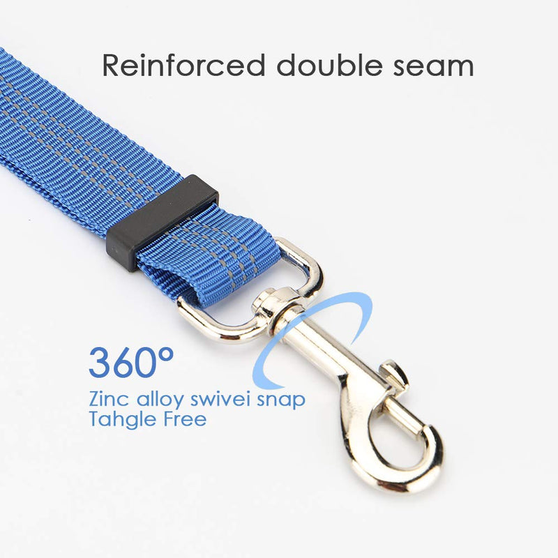Dog Seat Belt, 2019 New Adjustable Dog Seat Belt Harness, Dog Vehicle Seat Belt, Car Headrest Restraint Pet Leash for Driving/Travel/Daily Use（Blue） Blue - PawsPlanet Australia