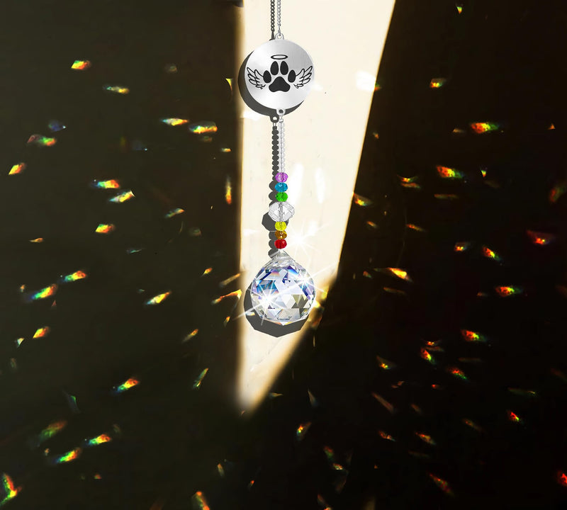 Dog Memorial Gifts for Loss of Dog, Pet Sympathy Gifts Crystal Window Suncatcher,Bereavement Memorial SunCatcher,Remembrance Pet Passing Away Loss(B) B - PawsPlanet Australia