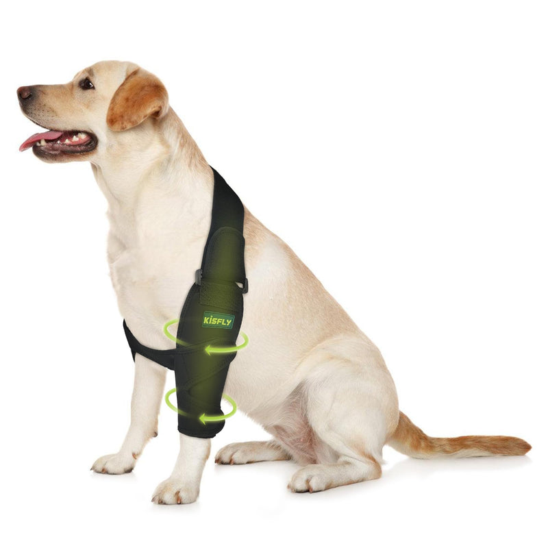 Dog Front Leg Brace for Elbow Hygroma Dysplasia Shoulder Dislocation Elbow Calluses Elbow Pads for Dogs Prevent Licking Wound Left Leg M
