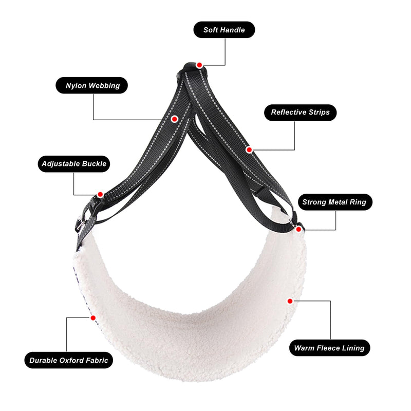 FEimaX Portable Dog Sling for Back Legs Adjustable Harness for Dogs Hind Leg Support Soft Lift Support and Rehab Harness for Weak Rear Legs Help Injured Disabled and After Surgery Dogs Small to Large Black M - PawsPlanet Australia