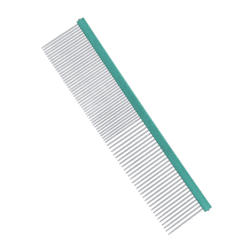 Greyhound Comb For Dogs, Metal Dog Comb Dog Combs with Rounded Ends Dog Comb Cat Comb For Removing and Knots Grooming Tool For Long Short Haired Dog (Green 13cm/5.1in) Green 13cm/5.1in