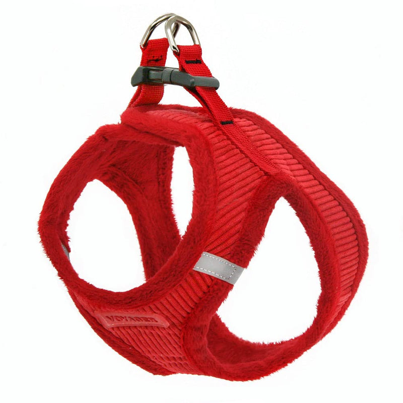 Voyager Step-in Plush Dog Harness – Soft Plush, Step in Vest Harness for Small and Medium Dogs by Best Pet Supplies - Red Corduroy, XL (Chest: 20.5-23") (Pack of 2) XL (Chest: 20.5 - 23") (Pack of 2) - PawsPlanet Australia