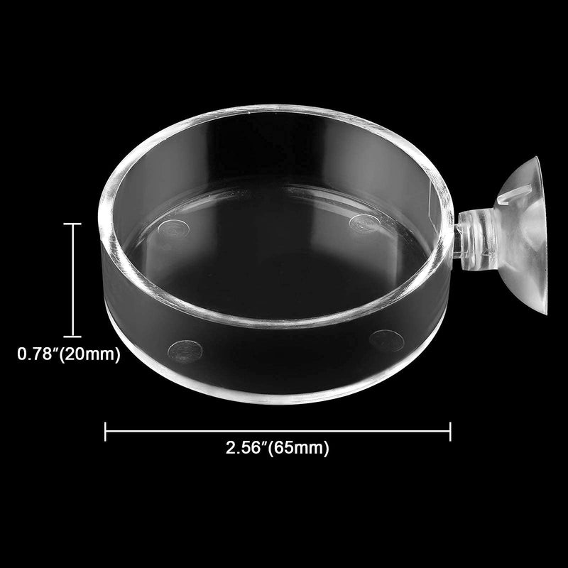 Dannisly Aquarium Glass Feeder Dish Shrimp Feeding Dish Clear-Round - PawsPlanet Australia